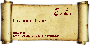 Eichner Lajos névjegykártya